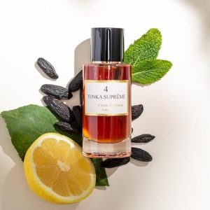 N°4 Tonka Supreme Collection Prestige Paris parfum fles met tonkaboon, citroen en limoen – MSParfums